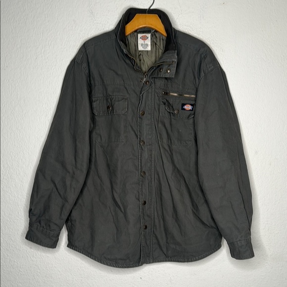 Dickies Active Over Shirt Jacket Gray Size Large Workwear Grunge Retro Skate - Picture 2 of 9